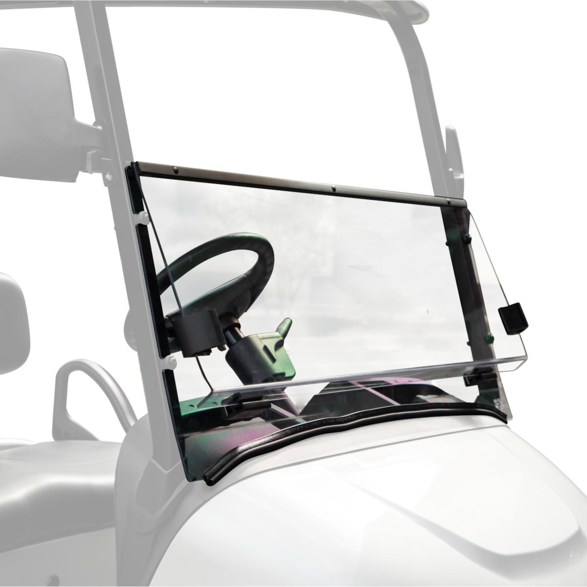 RedDot EZGO RXV Clear Folding 1/4" Windshield with Rubber Trim (Years 2024-Up)