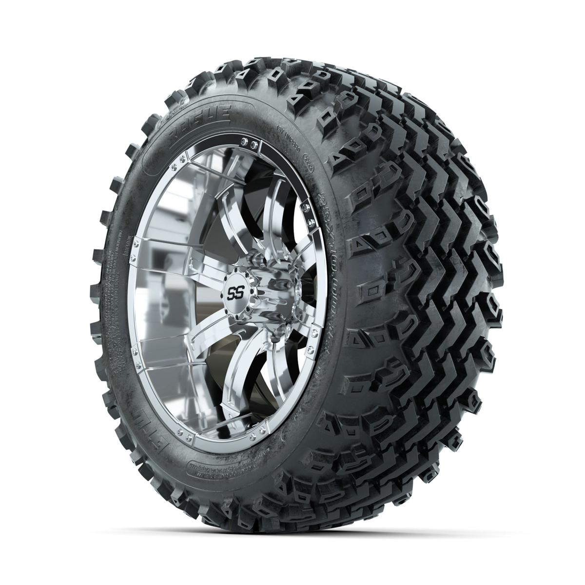 GTW Tempest Chrome 14 in Wheels with 23x10.00-14 Rogue All Terrain Tires – Full Set