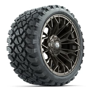 Set of (4) 15 in GTW® Stellar Matte Bronze Wheels with 23x10-R15 Nomad All-Terrain Tires