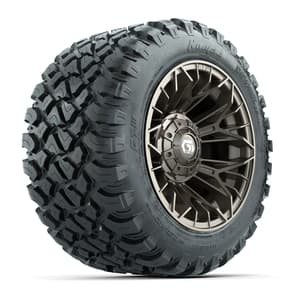 Set of (4) 12 in GTW® Stellar Matte Bronze Wheels with 22x11-R12 Nomad All-Terrain Tires