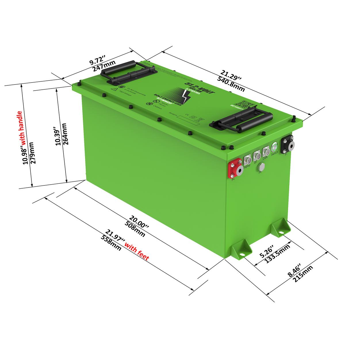 Bolt Energy 51V 105AH Lithium Thin Battery