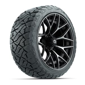 GTW&reg; Monaco Black/Machined 16 in Wheels with 225/40-R16 Maverick Hybrid Tires - Full Set