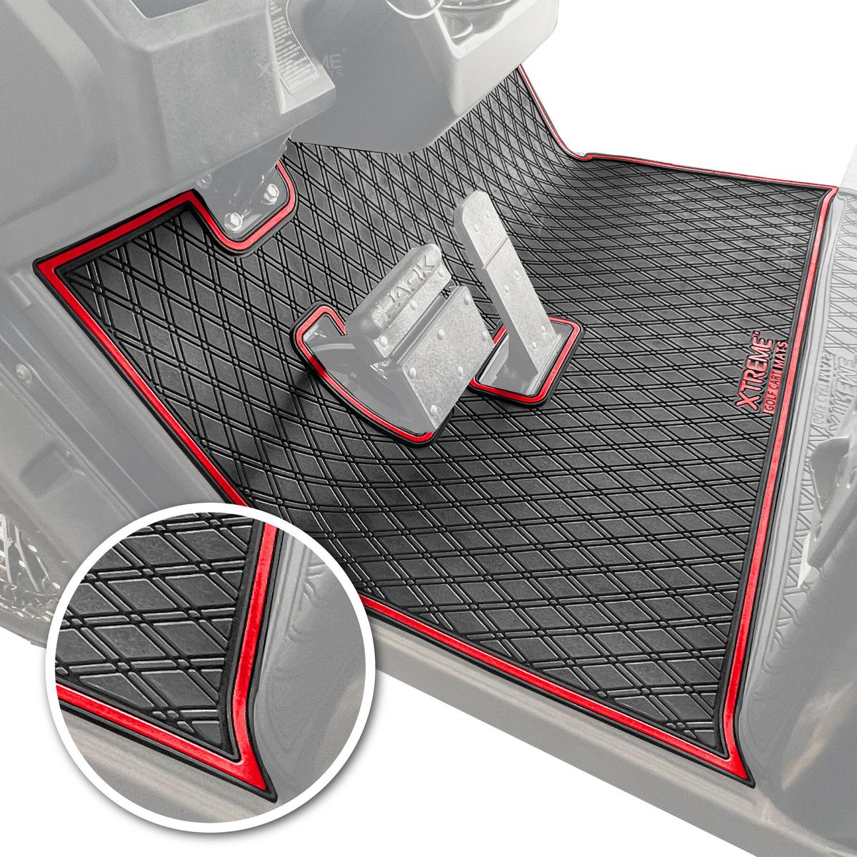 Xtreme Floor Mats for EZGO S4 2022-Up - Black/Red