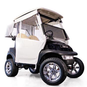 RedDot Yamaha G29/Drive w/ New Style OEM Top 2-Passenger White 3-Sided Track-Style Vinyl Enclosure (Years 2007-2016)