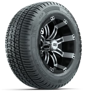 Set of (4) 12 in GTW Tempest Wheels with 215/50-R12 Fusion S/R Street Tires