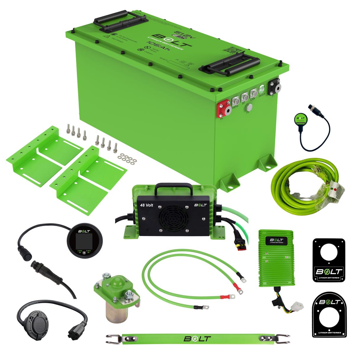 Bolt Energy Yamaha G29/Drive 51V 105AH Thin Heated Professional Battery Kit
