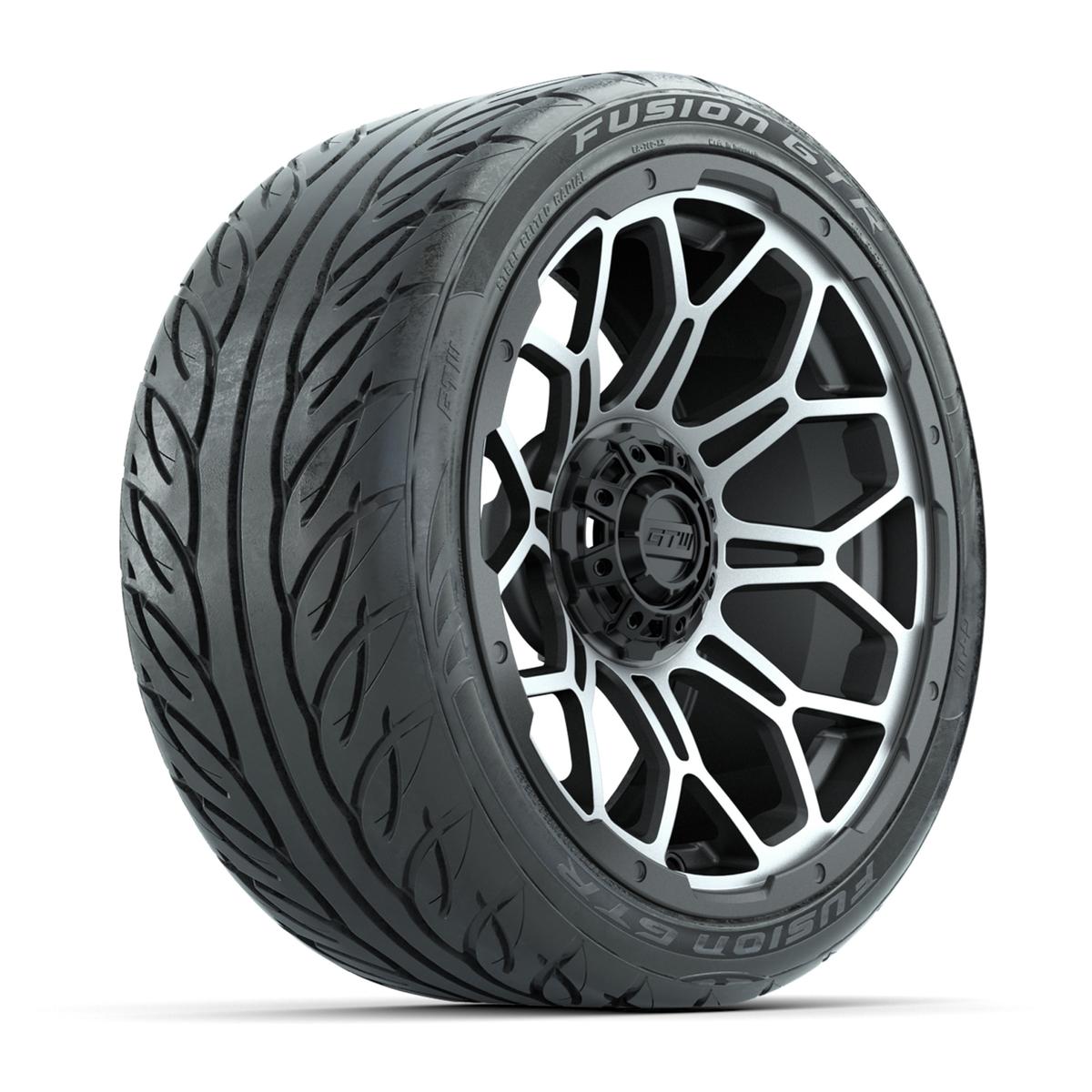 GTW Bravo Matte Gray 15 in Wheels with 215/40-R15 Fusion GTR Steel Belt Radial Street Tires – Full Set