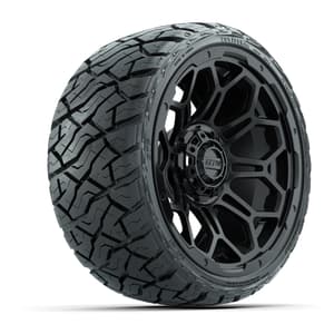 GTW Bravo Matte Black 14 in Wheels with 205/35-R14 Maverick Low-Profile All-Terrain Tires – Full Set