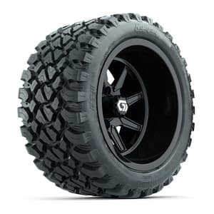 GTW&reg; Reaper Gloss Black 14 in Wheels with 23X10-R14 Nomad Steel Belt Radial All-Terrain Tires - Full Set