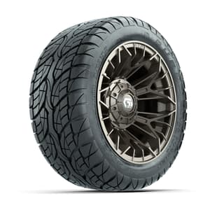 GTW Stellar Matte Bronze 12 in Wheels with 215x40x12 Duro Low-Profile Street Tires – Full Set