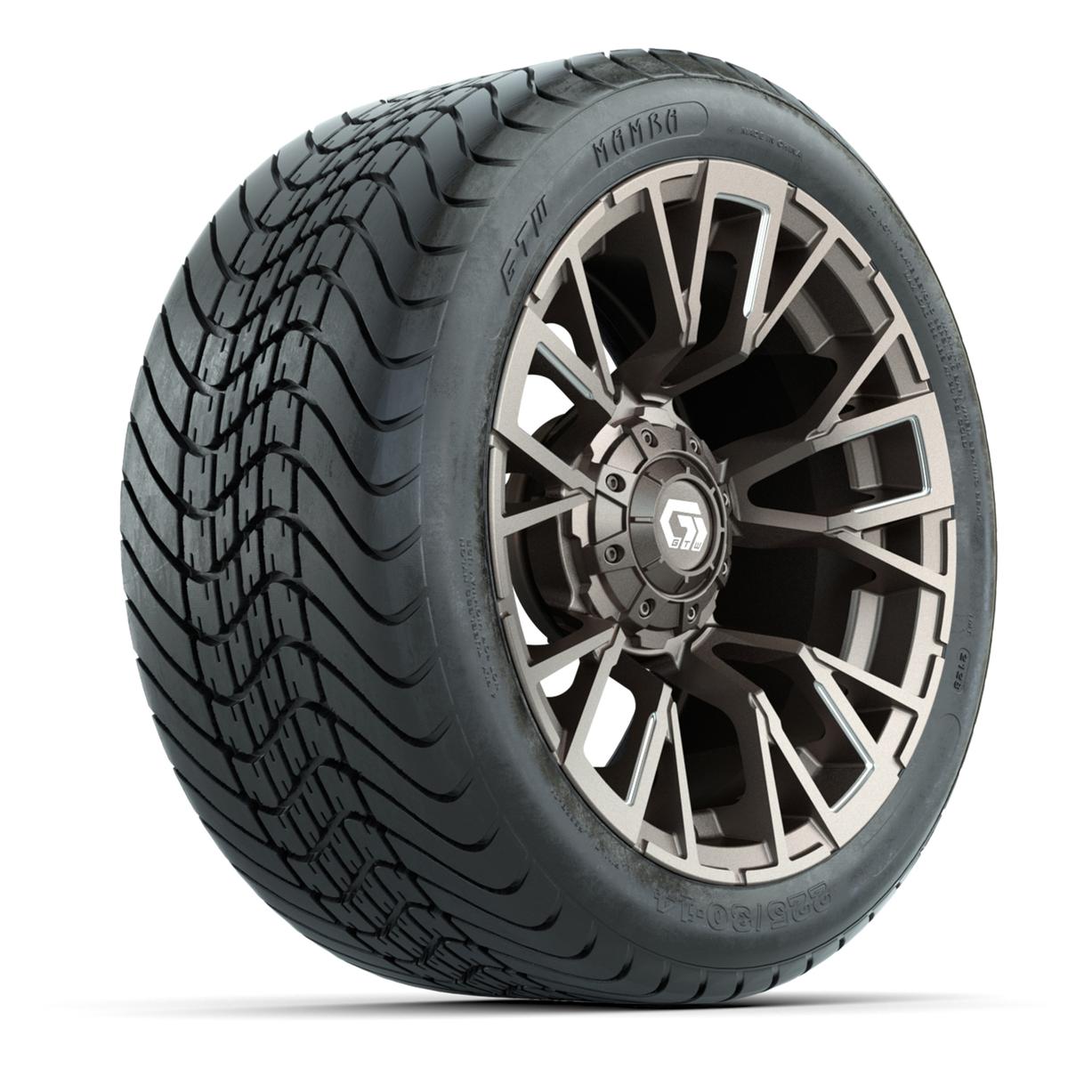 GTW Vandal Bronze/Machined 14 in Wheels with 225/30-14 Mamba Street Tires – Full Set