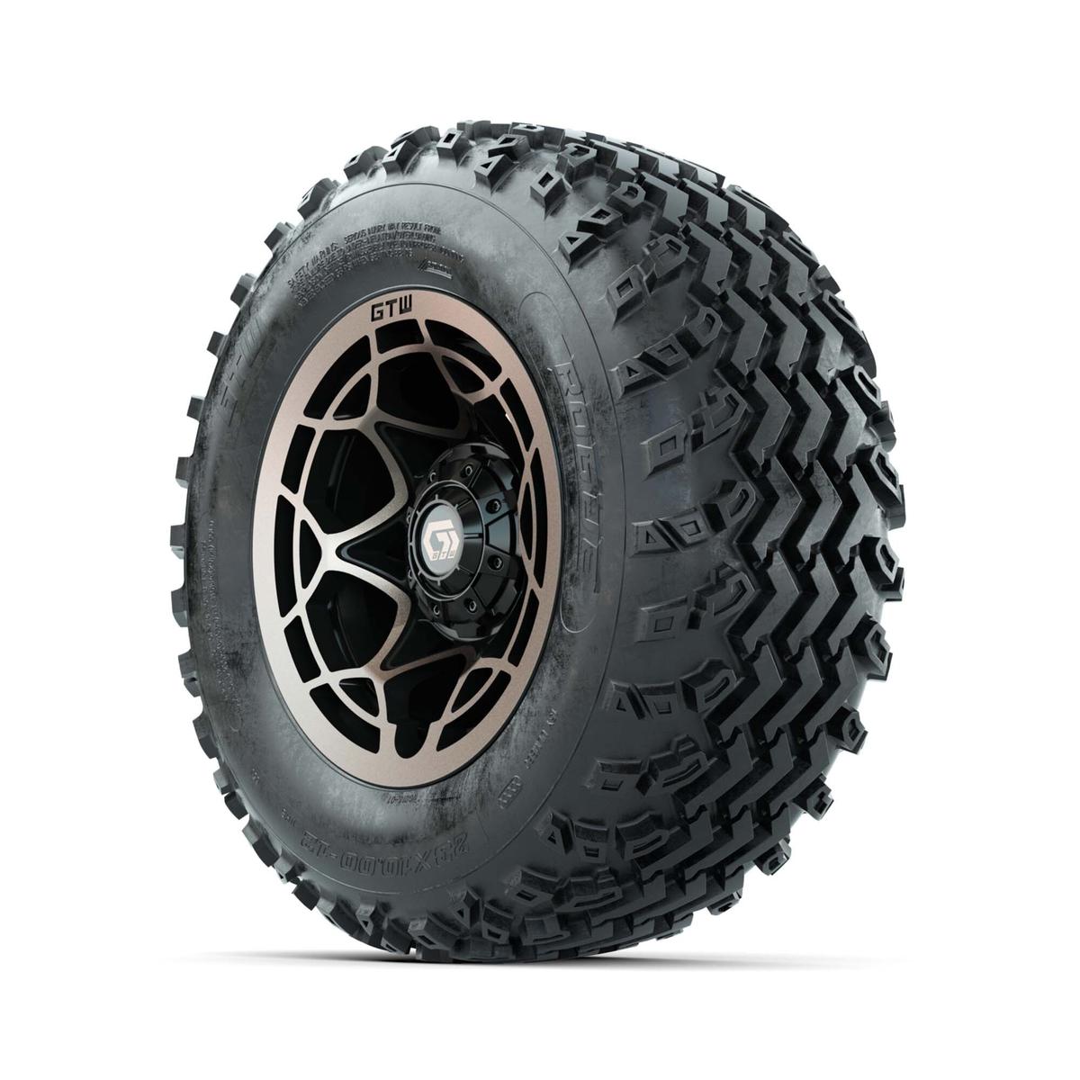 GTW&reg; Nexus Black/Bronze 12 in Wheels with 23X10.00-12 Rogue All-Terrain Tires – Full Set