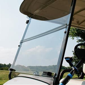 Clear E-Z-GO TXT Bolt Impact-Resistant Folding Windshield (Years 1994-2013)