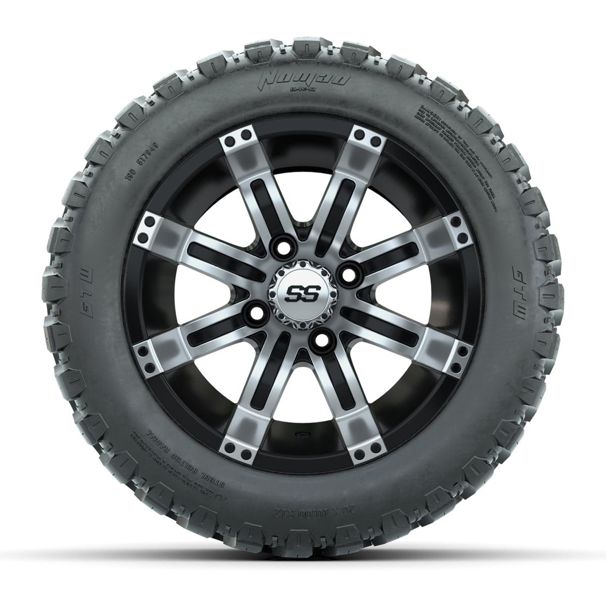 Set of (4) 12 in GTW Tempest Wheels with 20x10-R12 GTW Nomad All-Terrain Tires