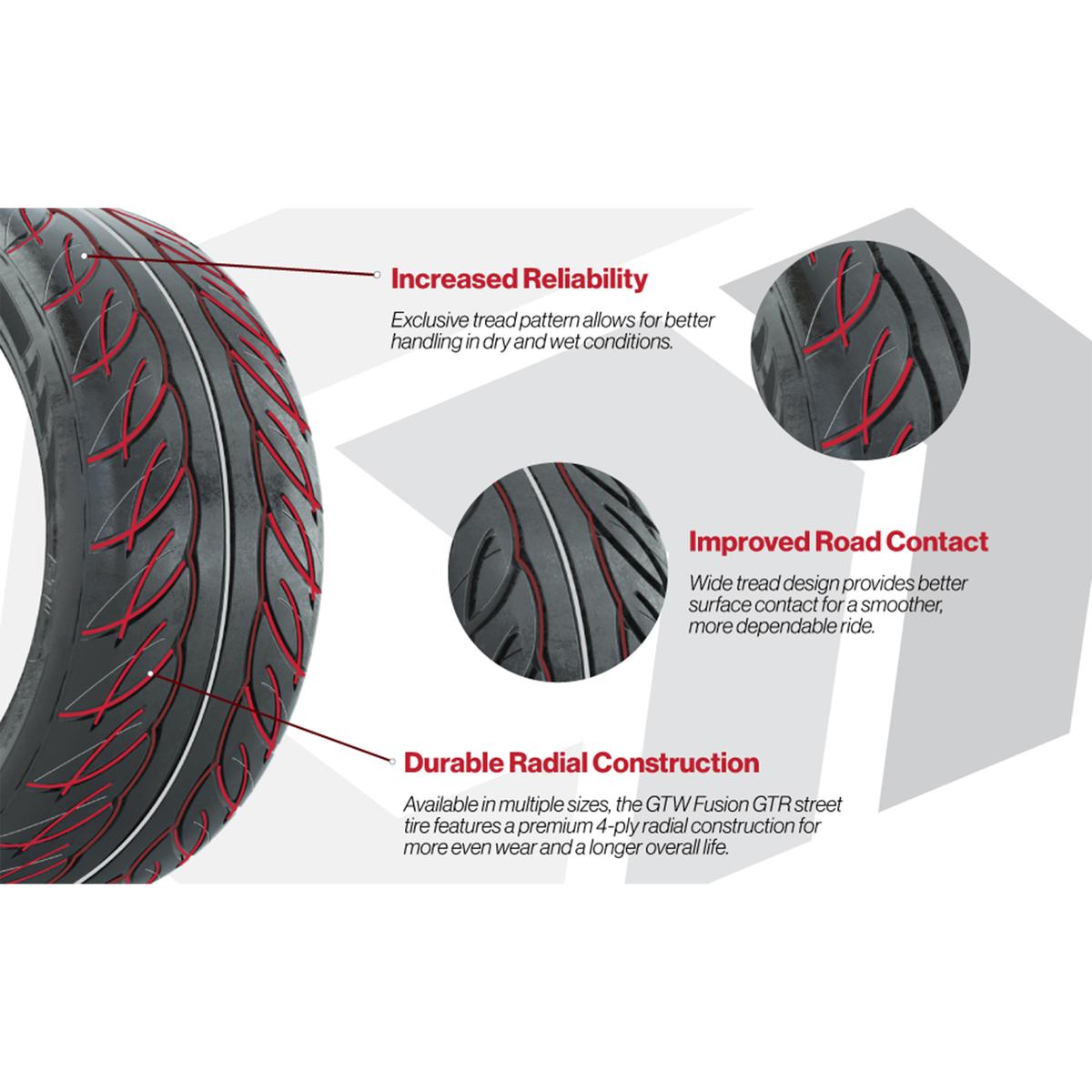 255/55-R12 GTW&reg; Fusion GTR Steel Belted Street Tire
