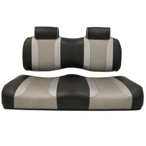MadJax&reg; Tsunami Black–Liquid Silver w/ Silver Rush EZGO TXT/RXV Front Seat Cushions