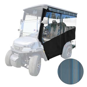 RedDot 4-Passenger Black Track Style Enclosure with Motive Denim Valance for ICON i40X (Years 2026-Up)