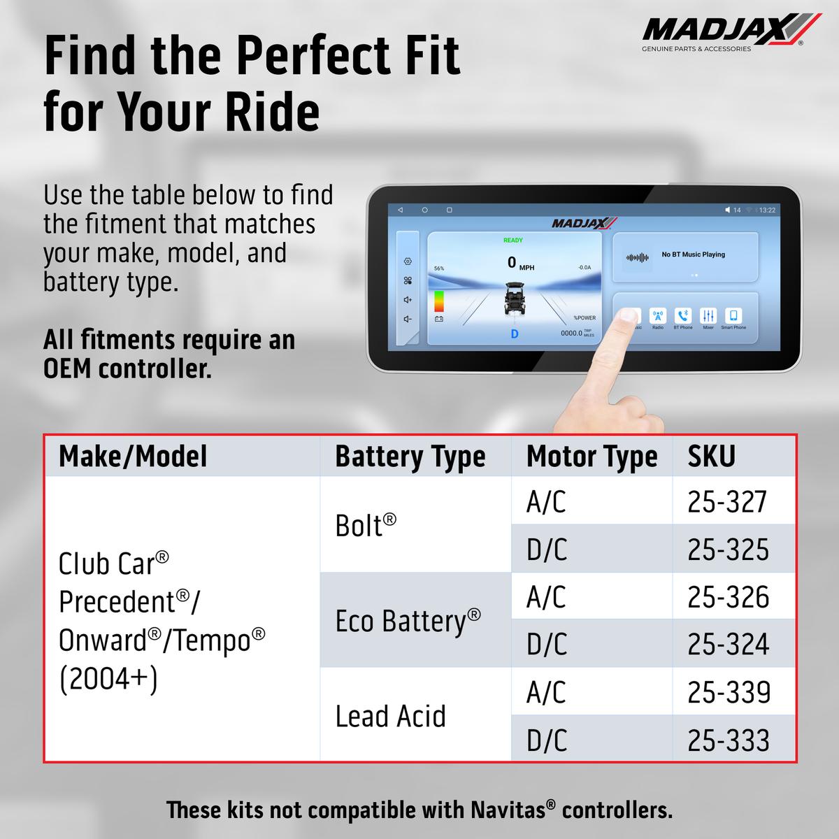 MadJax&reg; Kinect&trade; Club Car Adapter for Precedent, Onward, and Tempo