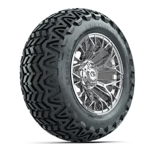 Set of (4) 14 in GTW® Stellar Chrome Wheels with 23x10-14 Predator All-Terrain Tires