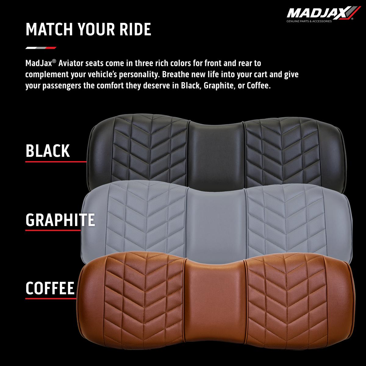 ​MadJax Aviator Genesis 250/300 Graphite Rear Seat Cushions