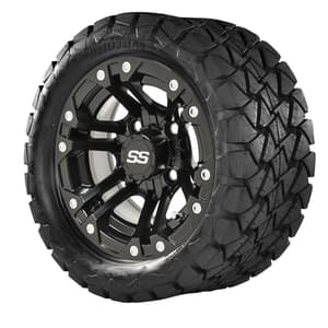 10” GTW Specter Matte Black Wheels with 22" Timberwolf Mud Tires – Set of 4