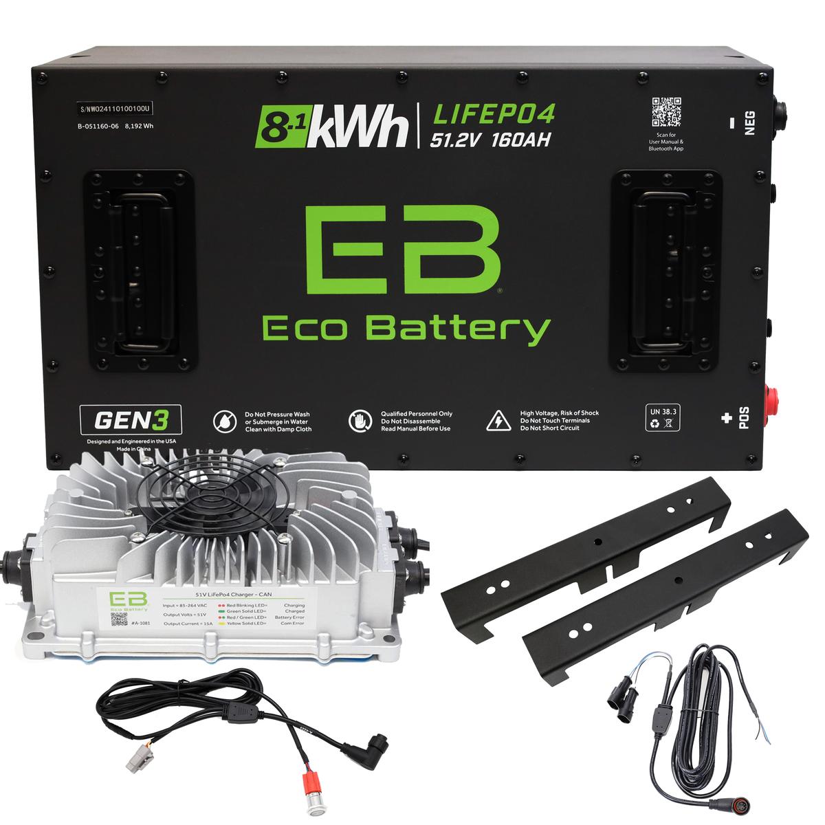 Pilot EV Eco Lithium 51.2V 160Ah GEN3 Battery Bundle