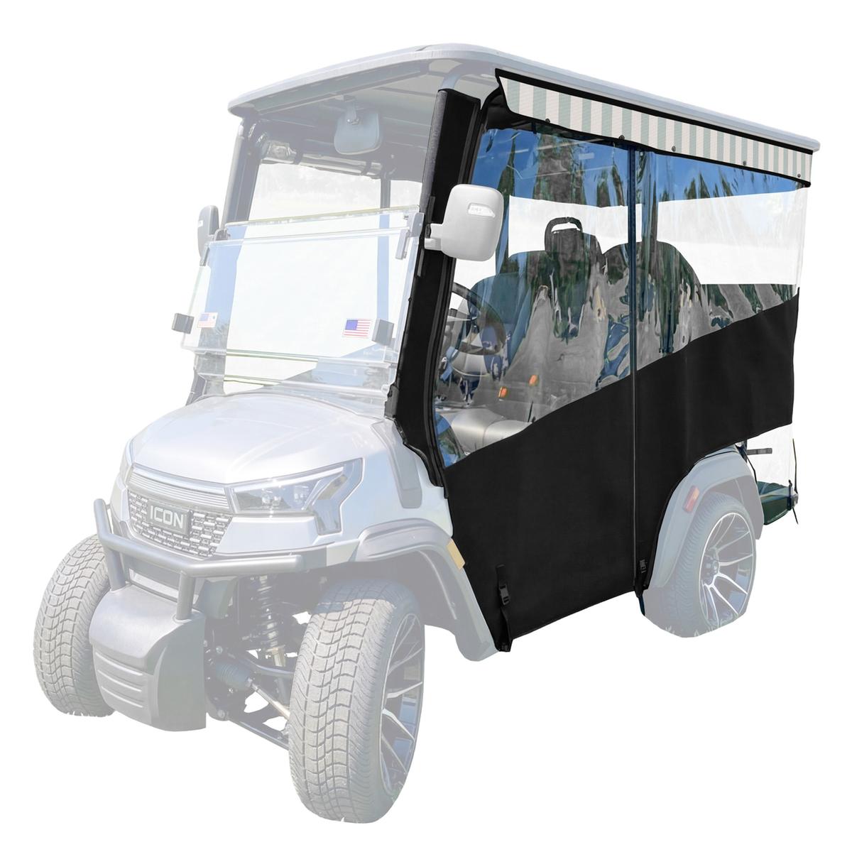 RedDot 4-Passenger Black Track Style Enclosure with Paxton Dew Valance for ICON i40X (Years 2026-Up)