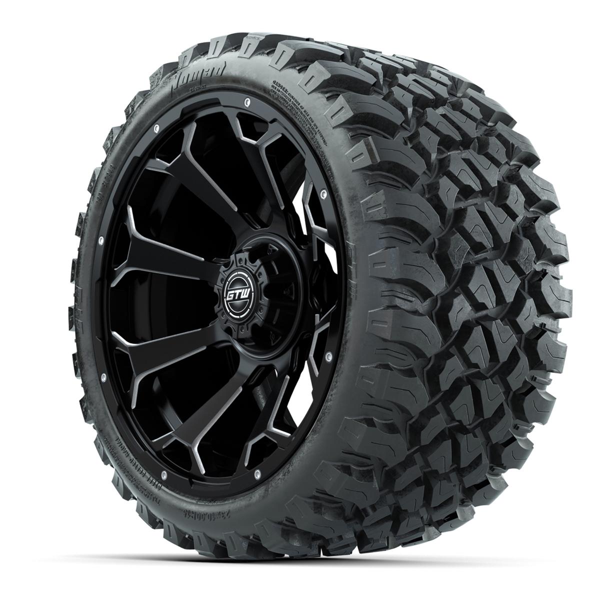 Set of (4) 15&Prime; GTW Raven Matte Black Wheels with 23x10-R15 Nomad All-Terrain Tires