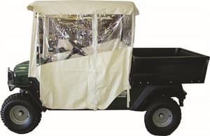 RedDot&reg; EZGO ST350/Workhorse 2-Passenger White 3-Sided Over-The-Top Vinyl Enclosure