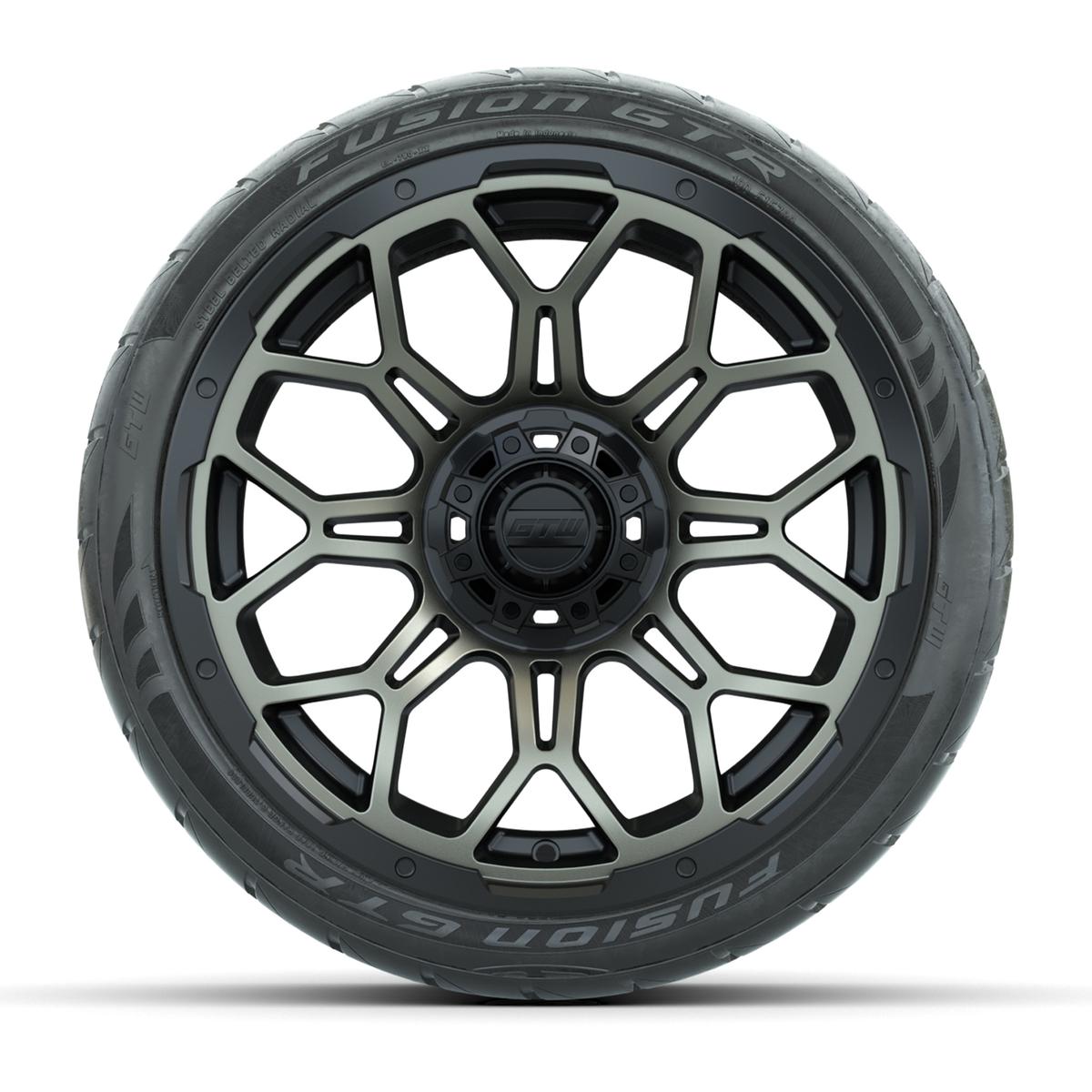 GTW Bravo Matte Bronze 15 in Wheels with 215/40-R15 Fusion GTR Steel Belt Radial Street Tires – Full Set