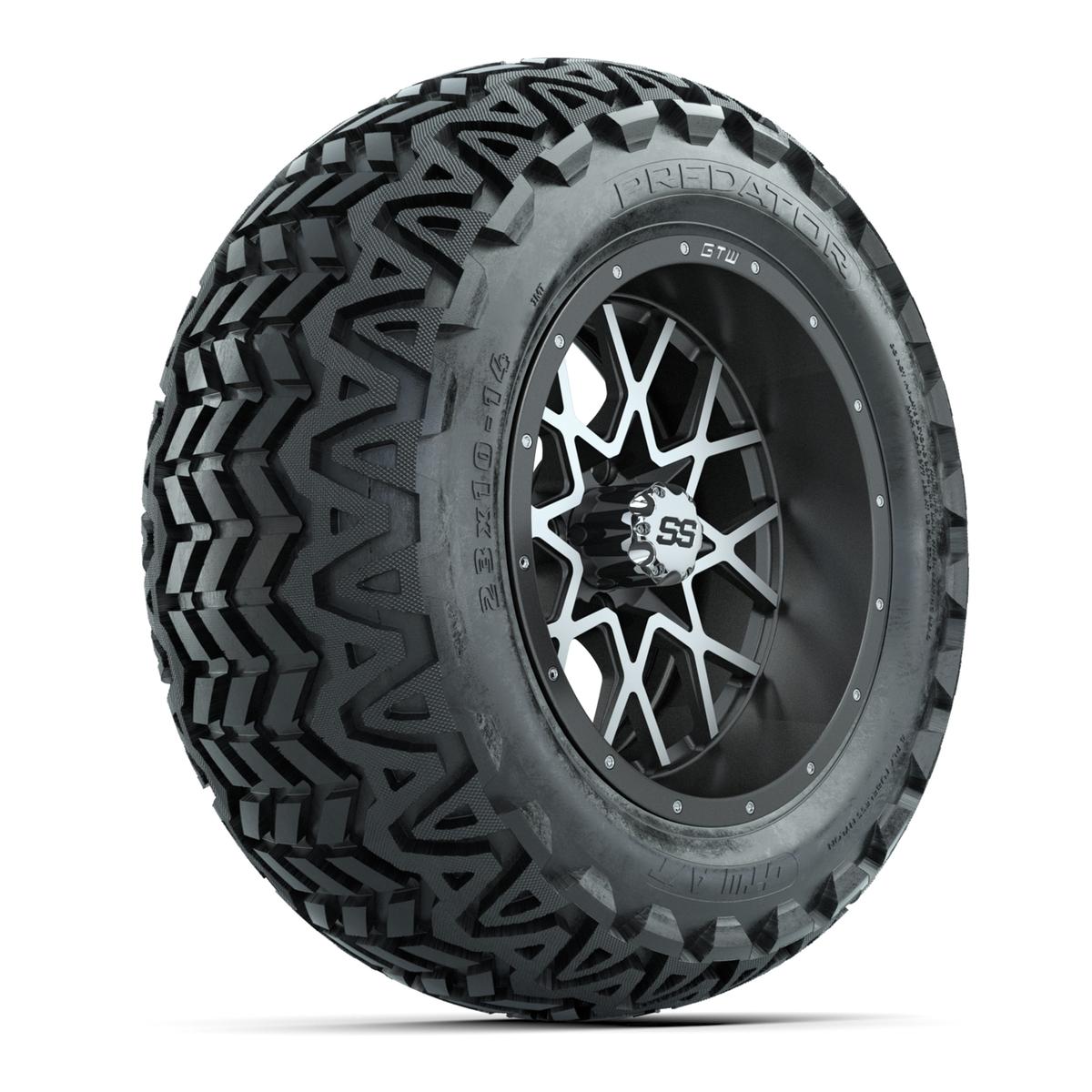 Set of (4) 14 in GTW Vortex Wheels with 23x10-14 GTW Predator All-Terrain Tires