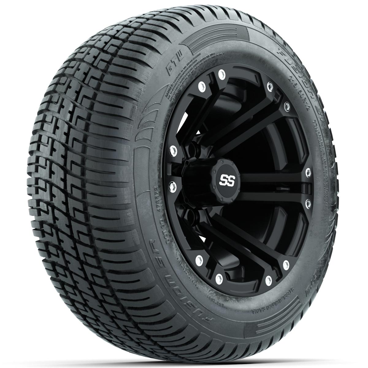 Set of (4) 12 in GTW Specter Wheels with 215/50-R12 Fusion S/R Street Tires