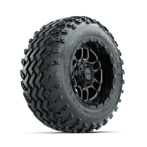 GTW Titan Machined/Black 12 in Wheels with 22x11.00-12 Rogue All Terrain Tires – Full Set
