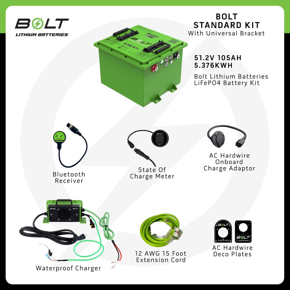 Bolt Energy Bintelli Beyond, Nemesis 51V 105AH Square Heated Standard Battery Kit