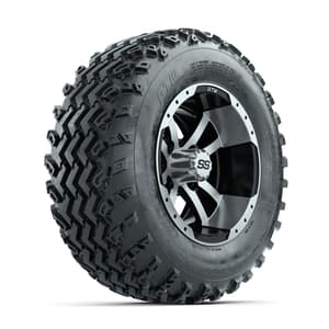 GTW Storm Trooper Machined/Black 12 in Wheels with 23x10.00-12 Rogue All Terrain Tires – Full Set