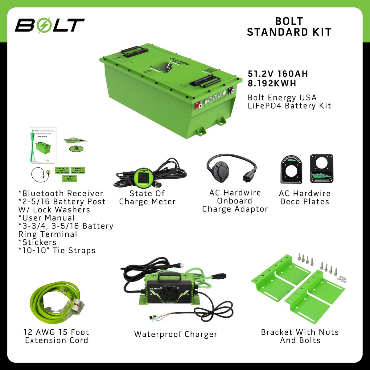 Bolt Energy Evolution D-Mac 51V 160AH Standard Battery Kit