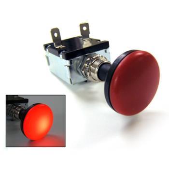 30 AMP PUSH-PULL SWITCH ILLUMINATES RED 12V - Nivel Parts