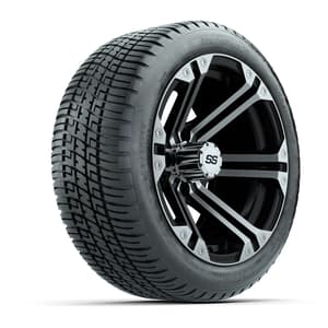 14” GTW Specter Black and Machined Wheels with 19” Fusion Street Tires – Set of 4