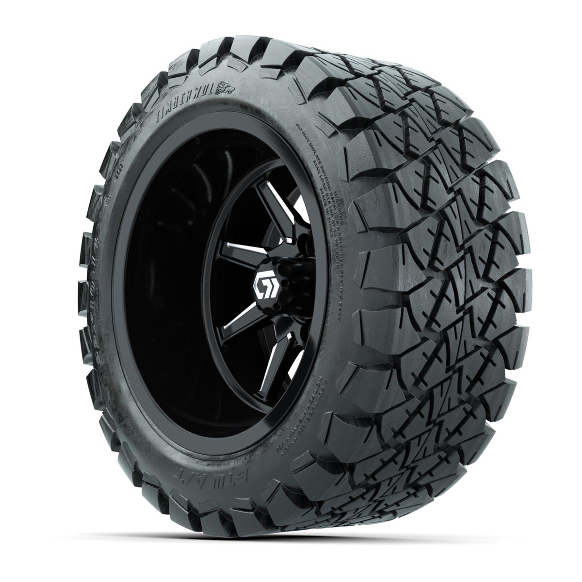 GTW&reg; Reaper Black/Machined 14 in Wheels with 22X10-14 Timberwolf All-Terrain Tires - Full Set