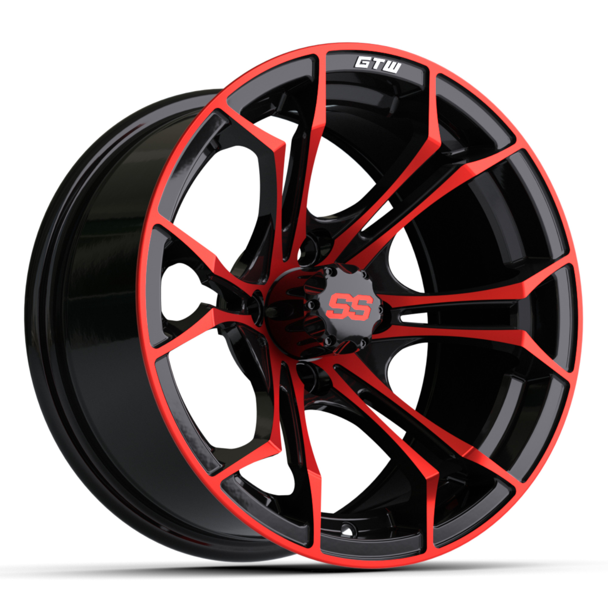14″ GTW® Spyder Black with Blue Accents Wheel - Nivel Parts