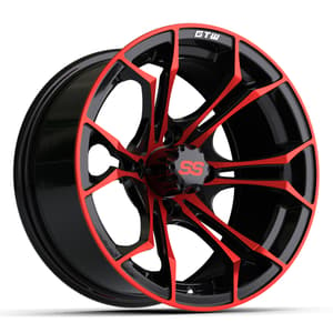 14&Prime; GTW&reg; Spyder Black with Red Accents Wheel