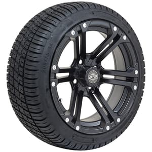 Set of (4) 14" GTW&reg; Matte Black Specter Wheels On Lo-Pro Tires