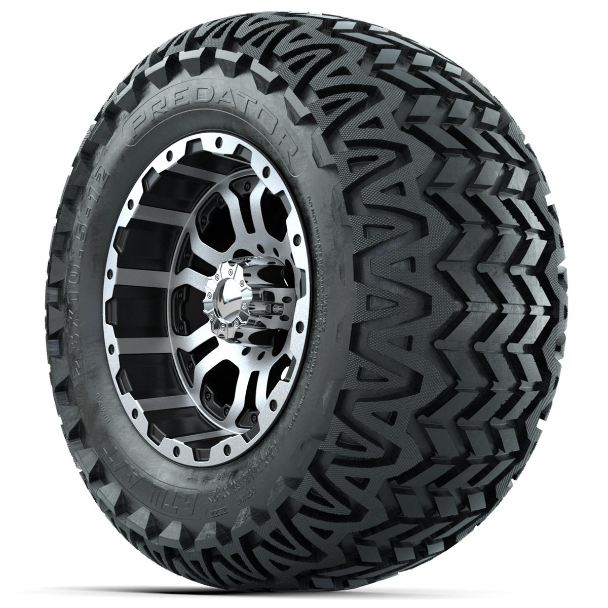 Set of (4) 12 in GTW Omega Wheels with 23x10.5-12 GTW Predator All-Terrain Tires