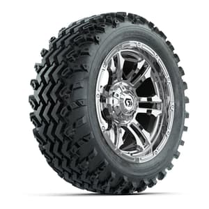 GTW&reg; Shogun Chrome 14 in Wheels with 23X10-14 Rogue All-Terrain Tires – Full Set