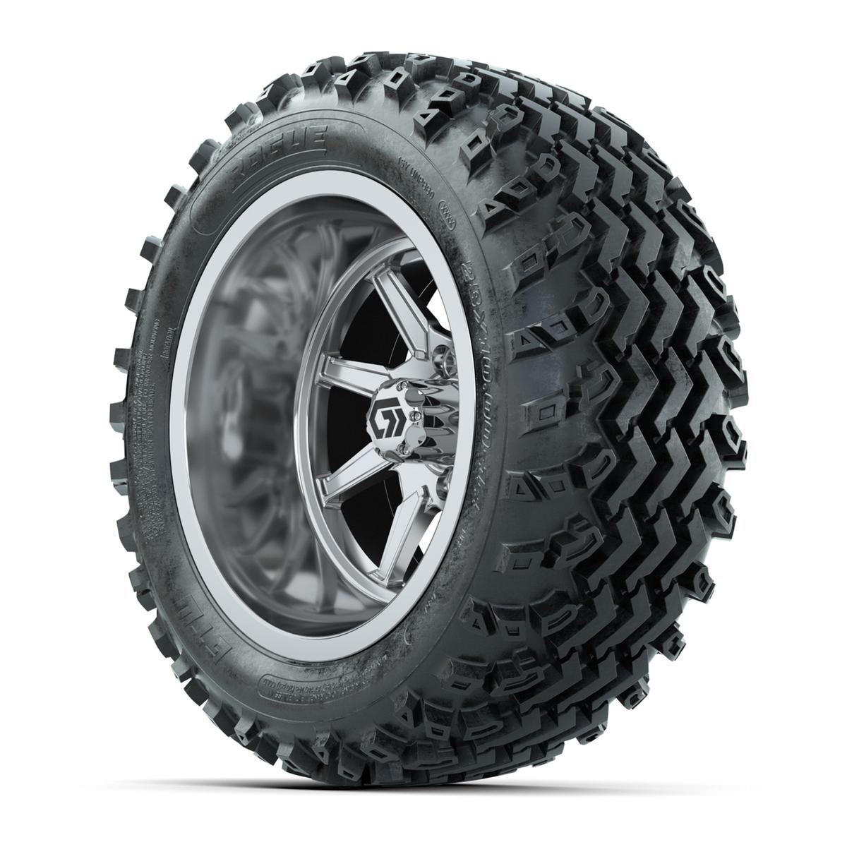 GTW&reg; Reaper Chrome 14 in Wheels with 23X10-R14 Rogue All-Terrain Tires - Full Set