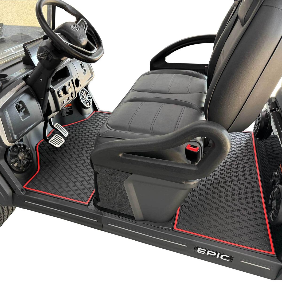 Xtreme Floor Mats for Epic E40FX - 2 Piece Black/Red Set