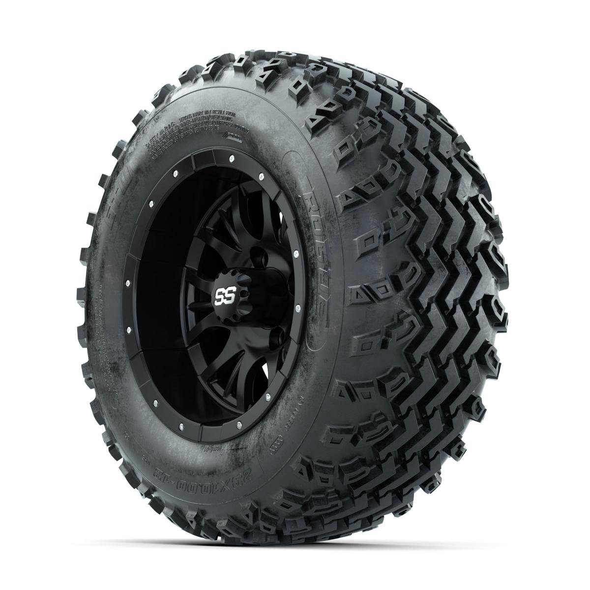 GTW Diesel Matte Black 12 in Wheels with 23x10.00-12 Rogue All Terrain Tires – Full Set
