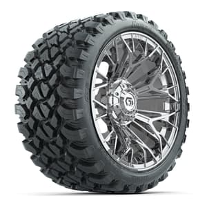 Set of (4) 15 in GTW® Stellar Chrome Wheels with 23x10-R15 Nomad All-Terrain Tires