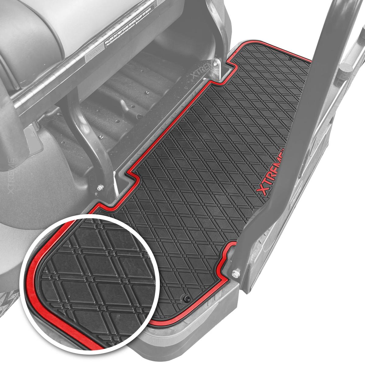 Xtreme Rear Floor Mat for DoubleTake Max5 & Max 6 Rear Seat Kit  - Black/Red