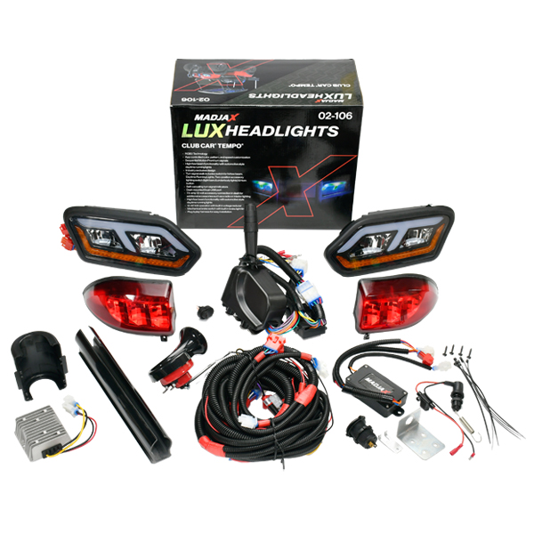 Club Car DS Light Kit for 1993-UP Golf Cart Factory style I OEM Basic  Headlight & Taillight Kit with wires